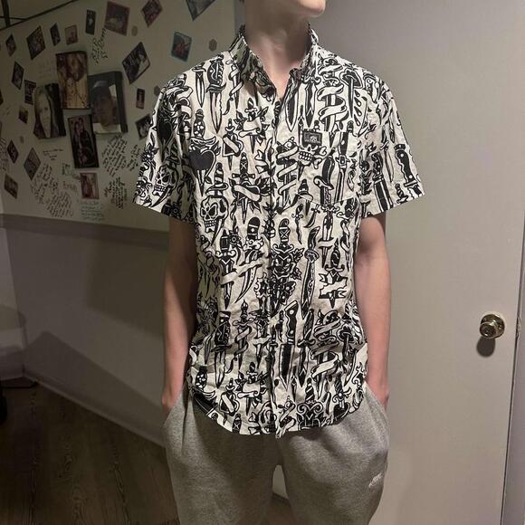 Lurking class white button up - Picture 2 of 4